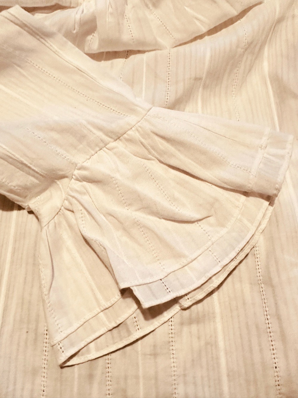 Zara | Top | Zara White Cotton Peasant Tunic Top - Picture 6 of 8